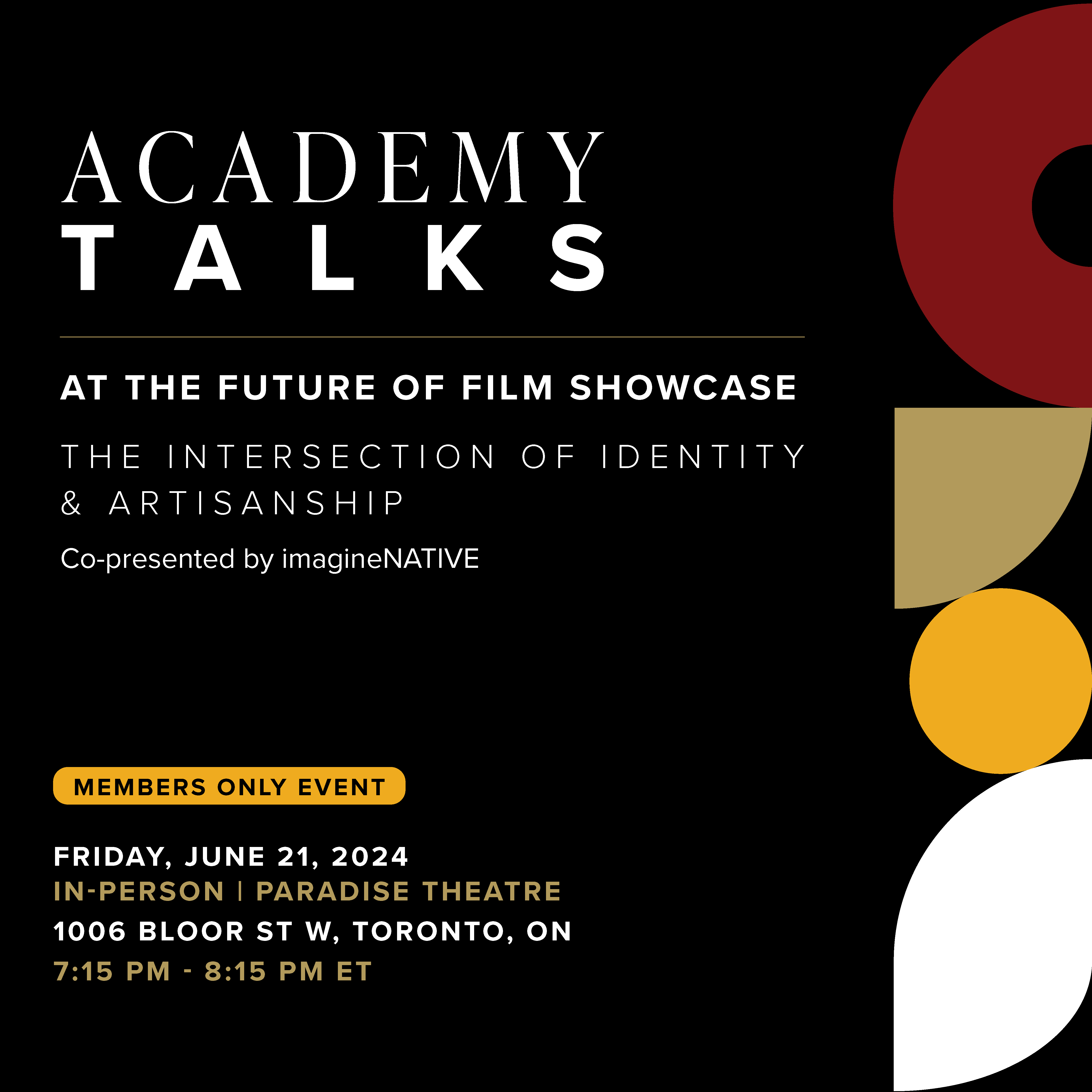 Academy Talks At the Future of Film Showcase: The Intersection of Identity & Artisanship